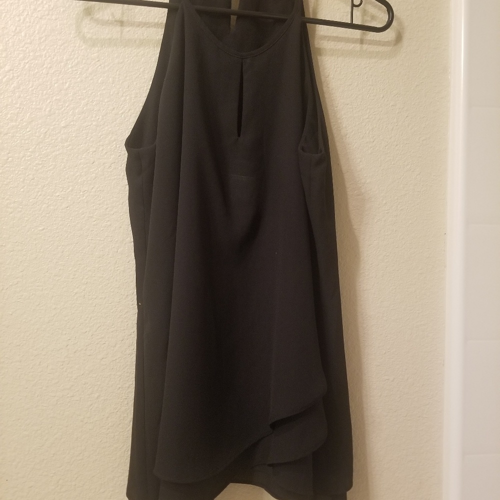 Catherine Malangrino Black tank blouse size small